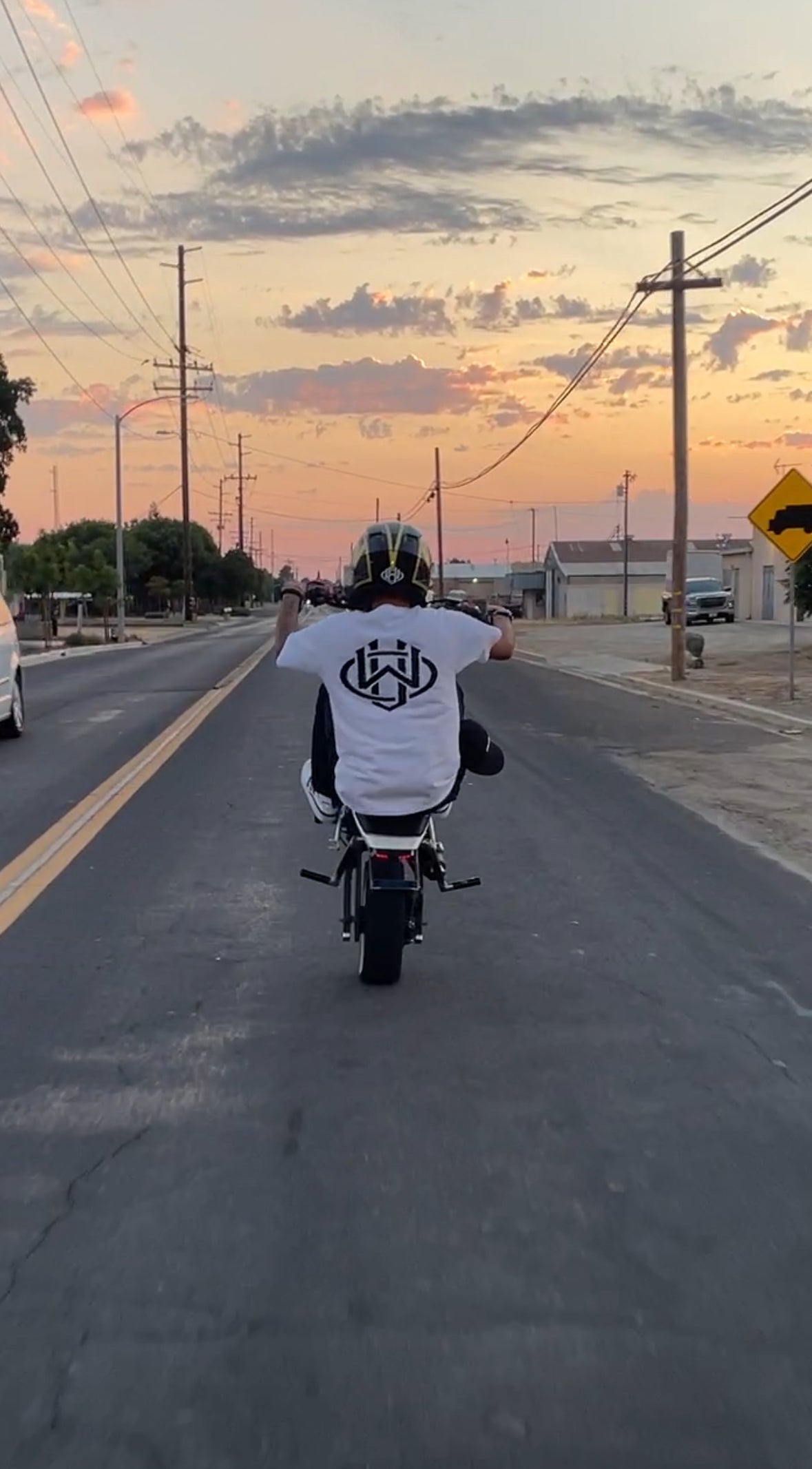 White Logo Tee